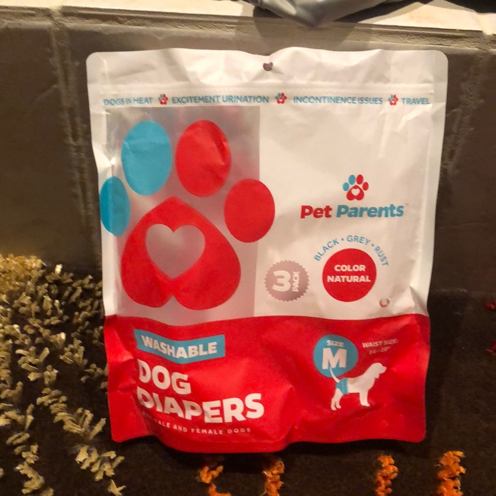 Pet Parents Set of 3 washable doggie/kitty diaper
